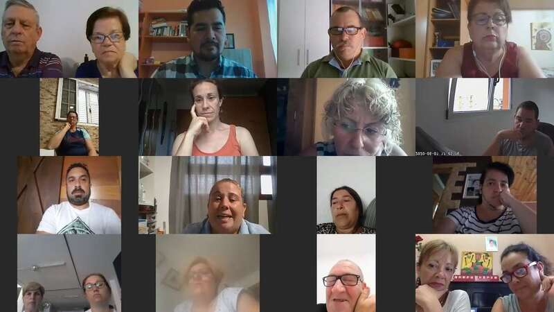 Reunión telemática de los colectivos sociales (Foto TA)